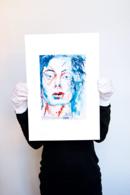 Ida on the fence: Cats Can Hide Anywhere in the House (fine art print)