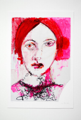 Ida on the fence: Growing Collar (fine art print)