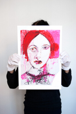 Ida on the fence: Growing Collar (fine art print)