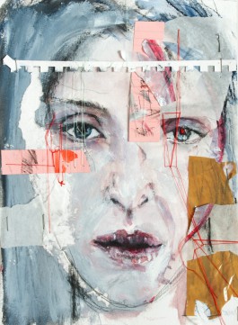 Ida on the fence: Cats love threads (work on paper) 