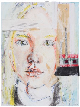 Ida on the fence: Goose Sounds (work on paper) 