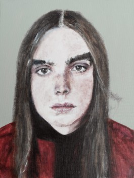 Ida on the fence: Shifted(work on cardboard)