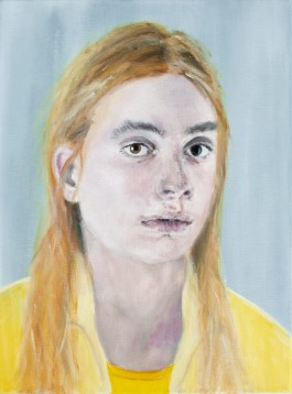 Ida on the fence: Someone Stole the Flower out of Your Hair (work on canvas)