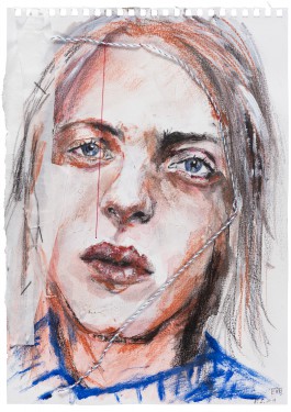 Ida on the fence: Stay Gold (work on paper) 