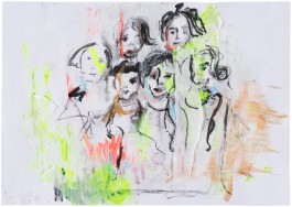 Ida on the fence: Visitors of 2020 (work on paper) 