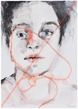 Ida on the fence: When I Hear Your Eyes Move (work on paper) 